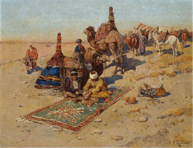 Franz Roubaud Caucasian scene oil painting picture